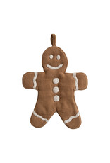 10"Lx8"W WovenCotton PotHolder Gingerbread Cookie Shaped