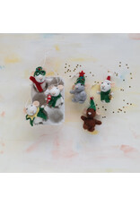 3"L Polyester & Wool Mouse Ornament 6 styles, each