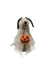 HX1802 Wool Felt Dog in Ghost Costume