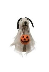 HX1802 Wool Felt Dog in Ghost Costume