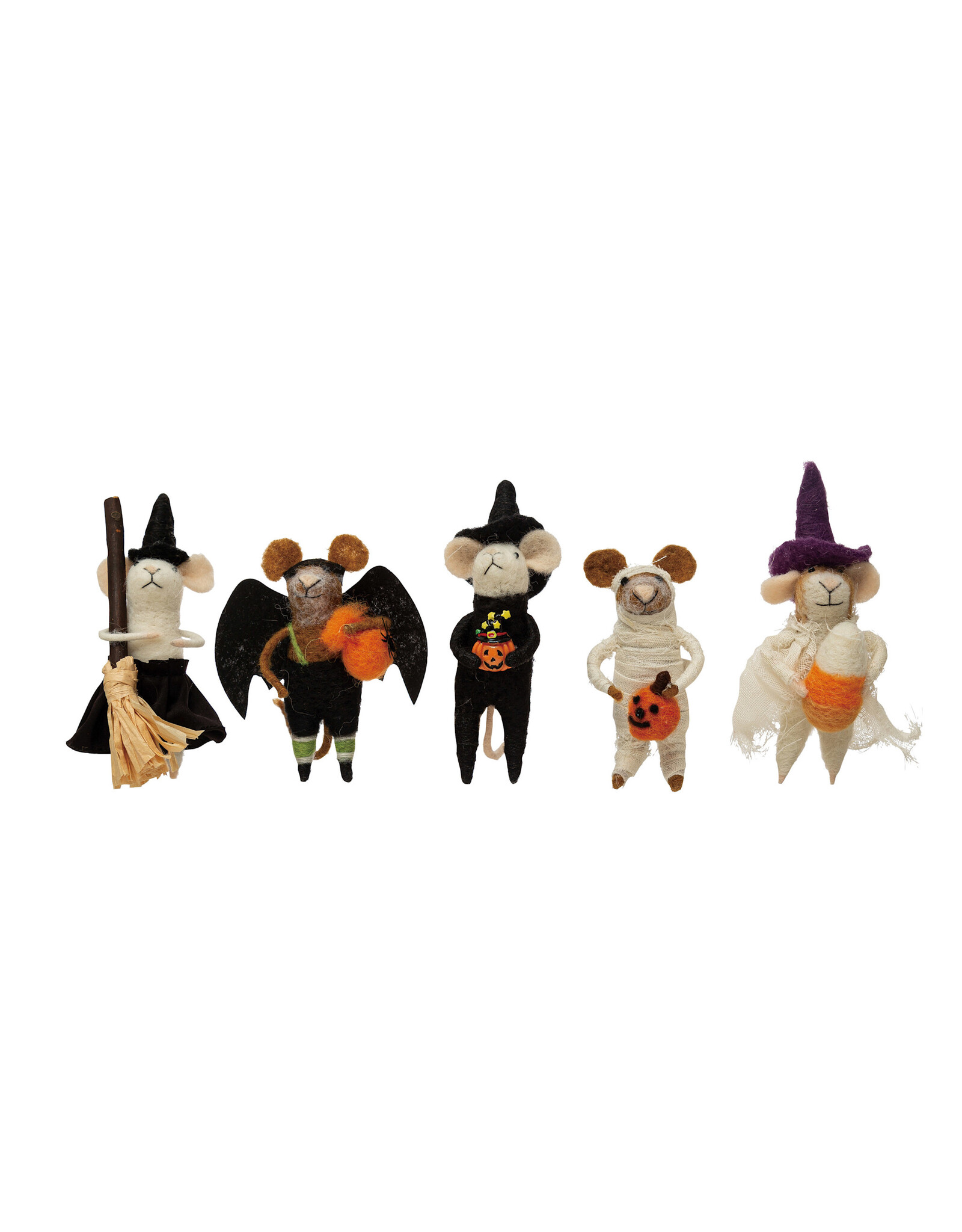 HX1848A Wool Felt Mouse Fall Theme  5 styles Each