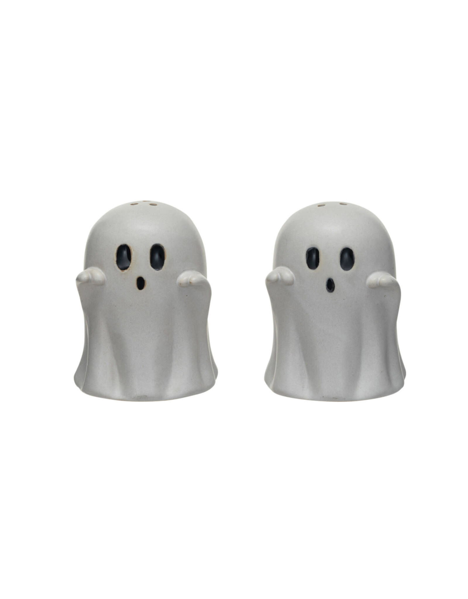 Stoneware Ghost Shaped Salt & Pepper Shakers, Set/2  hx1895
