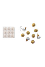 1-1/2" Round Unscented Tree Tealights, Gold Color, Set of 9 XS3533