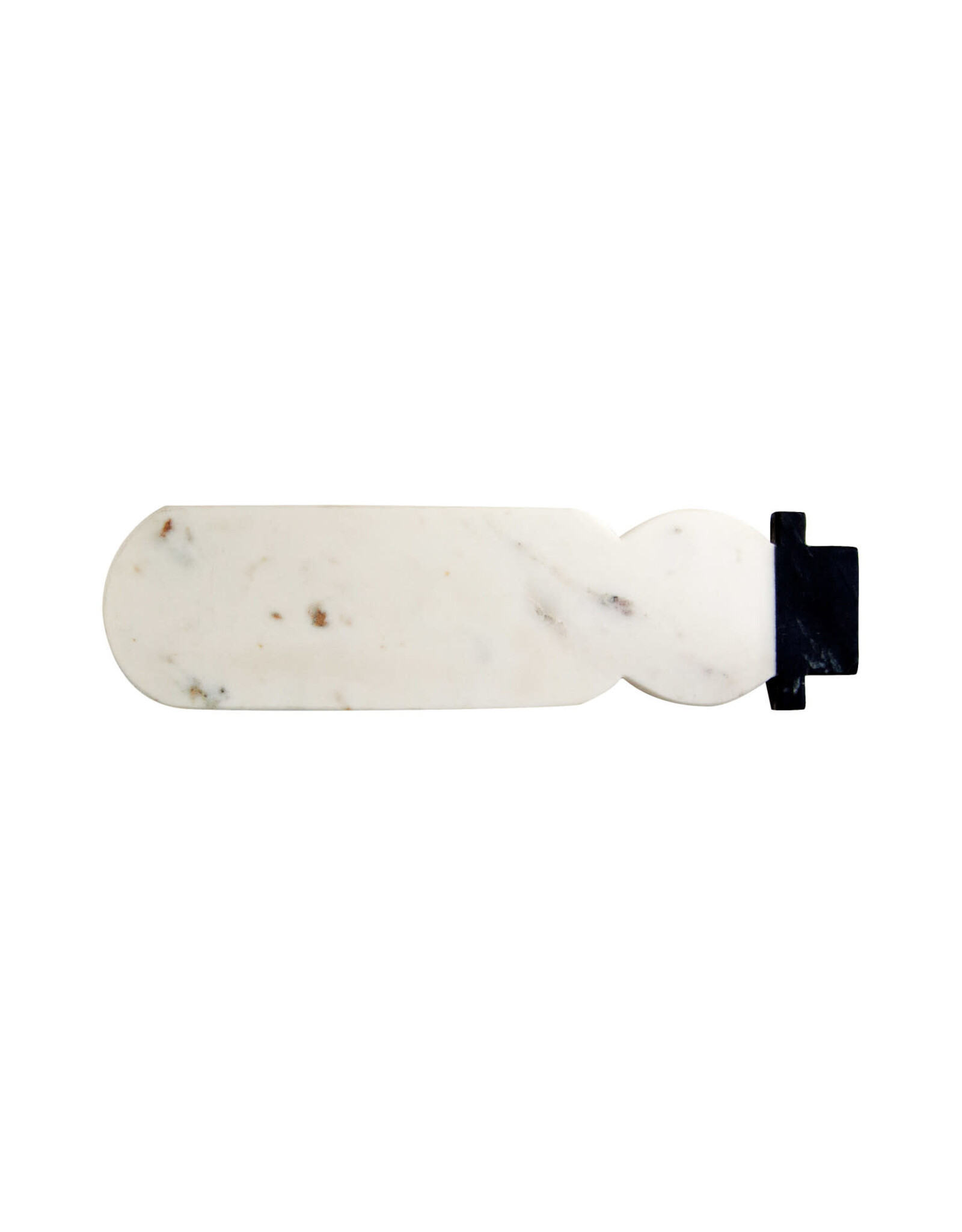 Marble Snowman Shaped Cheese/Cutting Board, White & Black XS5028