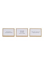 Metal & Glass Frame w/ Easel & Saying, Gold Finish, 3 Styles (Holds 4" x 6" Photo) XS6697A