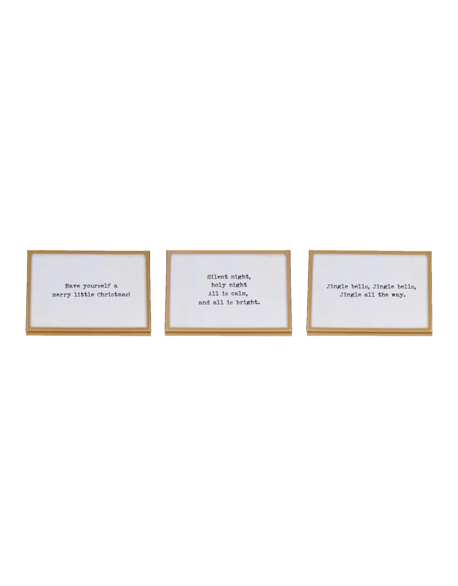 Metal & Glass Frame w/ Easel & Saying, Gold Finish, 3 Styles (Holds 4" x 6" Photo) XS6697A