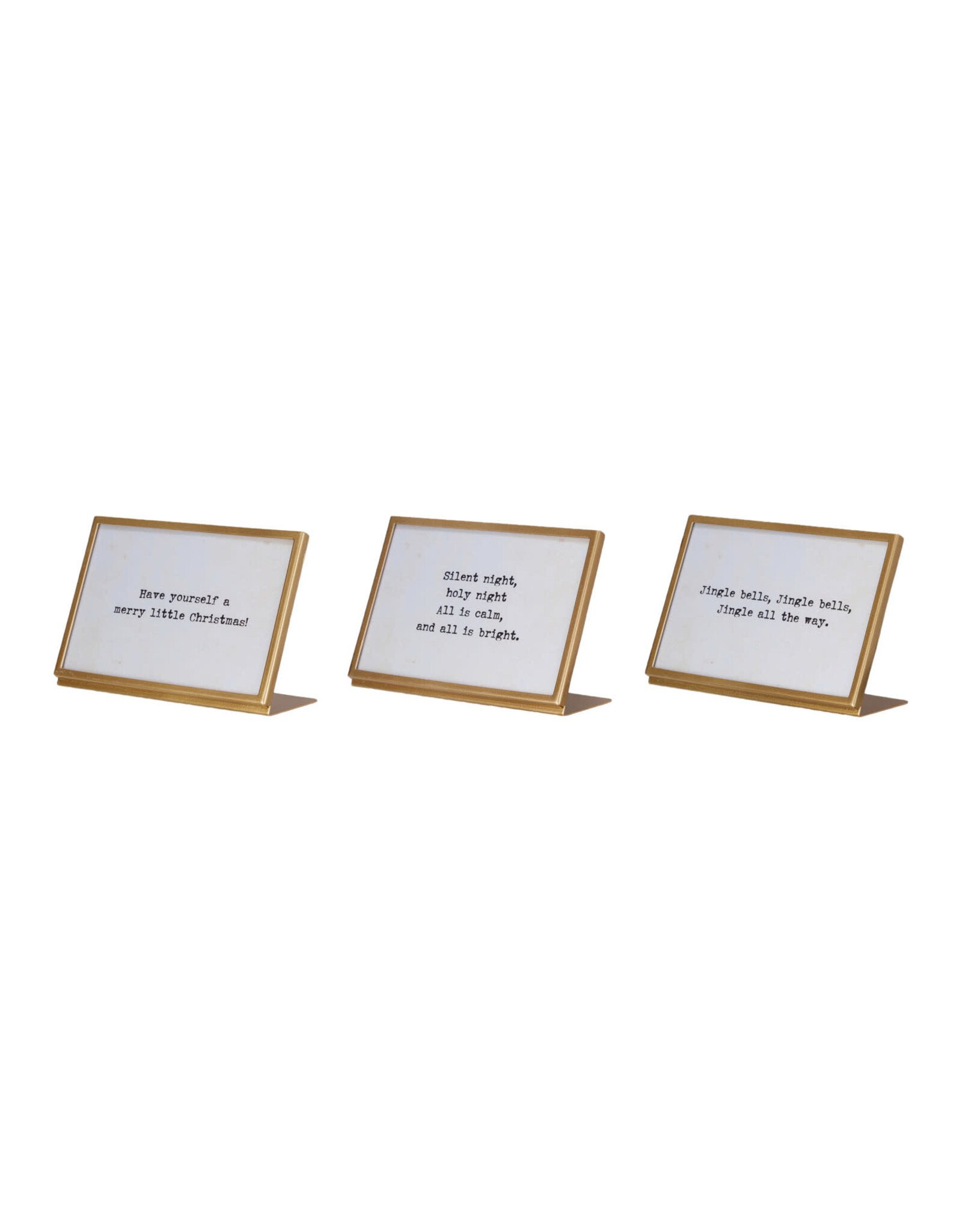 Metal & Glass Frame w/ Easel & Saying, Gold Finish, 3 Styles (Holds 4" x 6" Photo) XS6697A