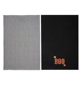 Boo Stripe Towel Set 2