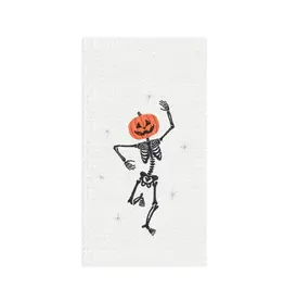 Pumpkin Skeleton Towel