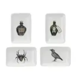 Stoneware Dish w/ Halloween Image, 4 Styles HX1875A