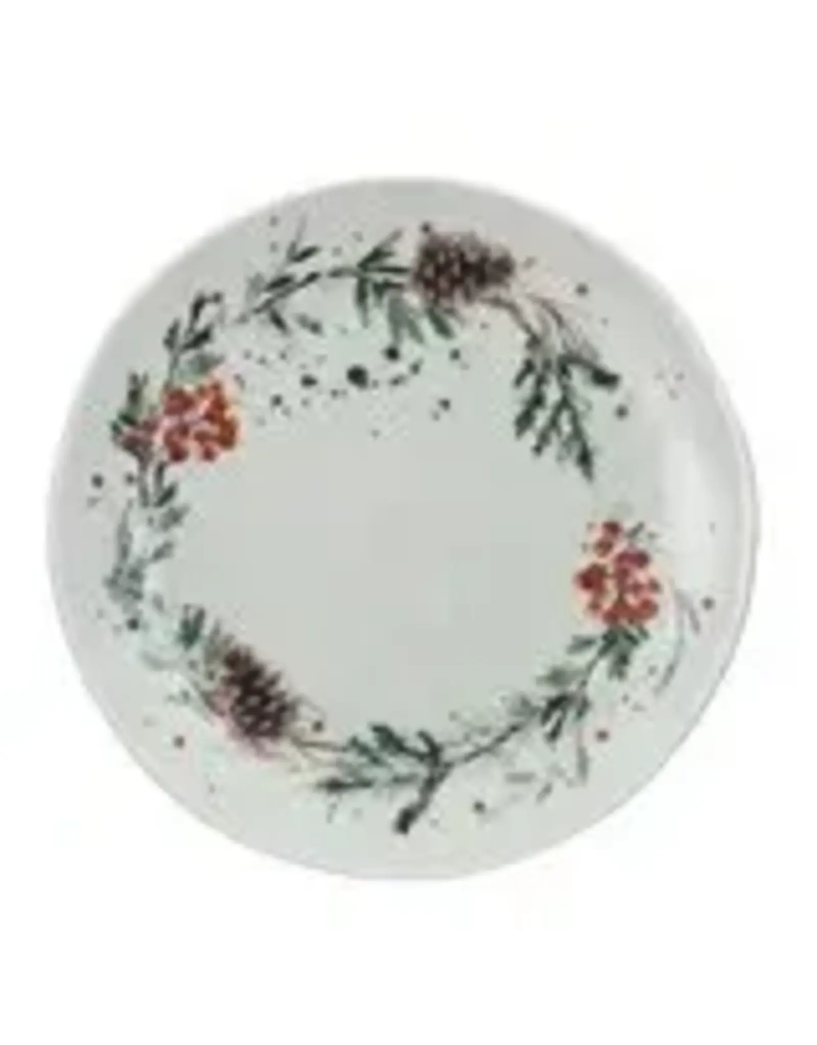 Stoneware Plate w/ Seasonal Botanicals XS5942