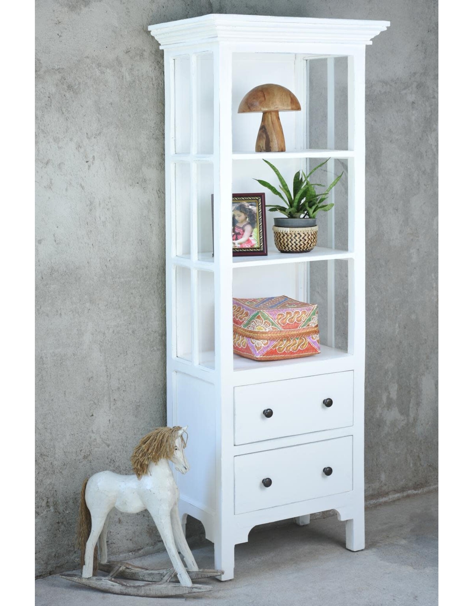 CAB306 Glazed Curio 22 x 14 x72"H
