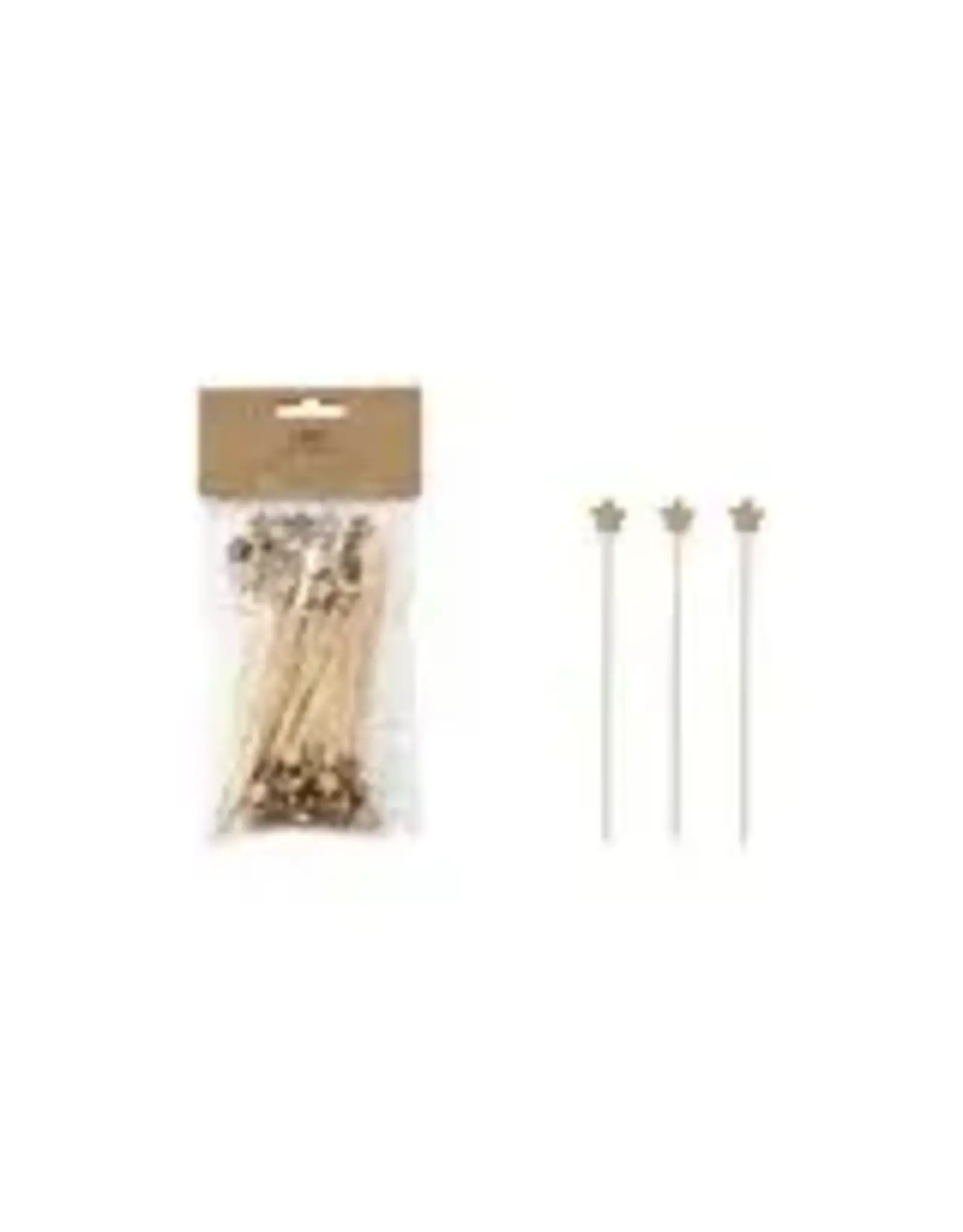 S/50 Bamboo Skewers W / Star  Handle FF0153