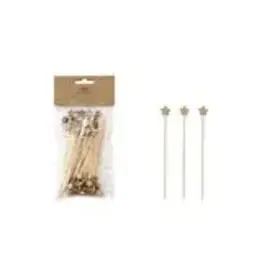 S/50 Bamboo Skewers W / Star  Handle FF0153
