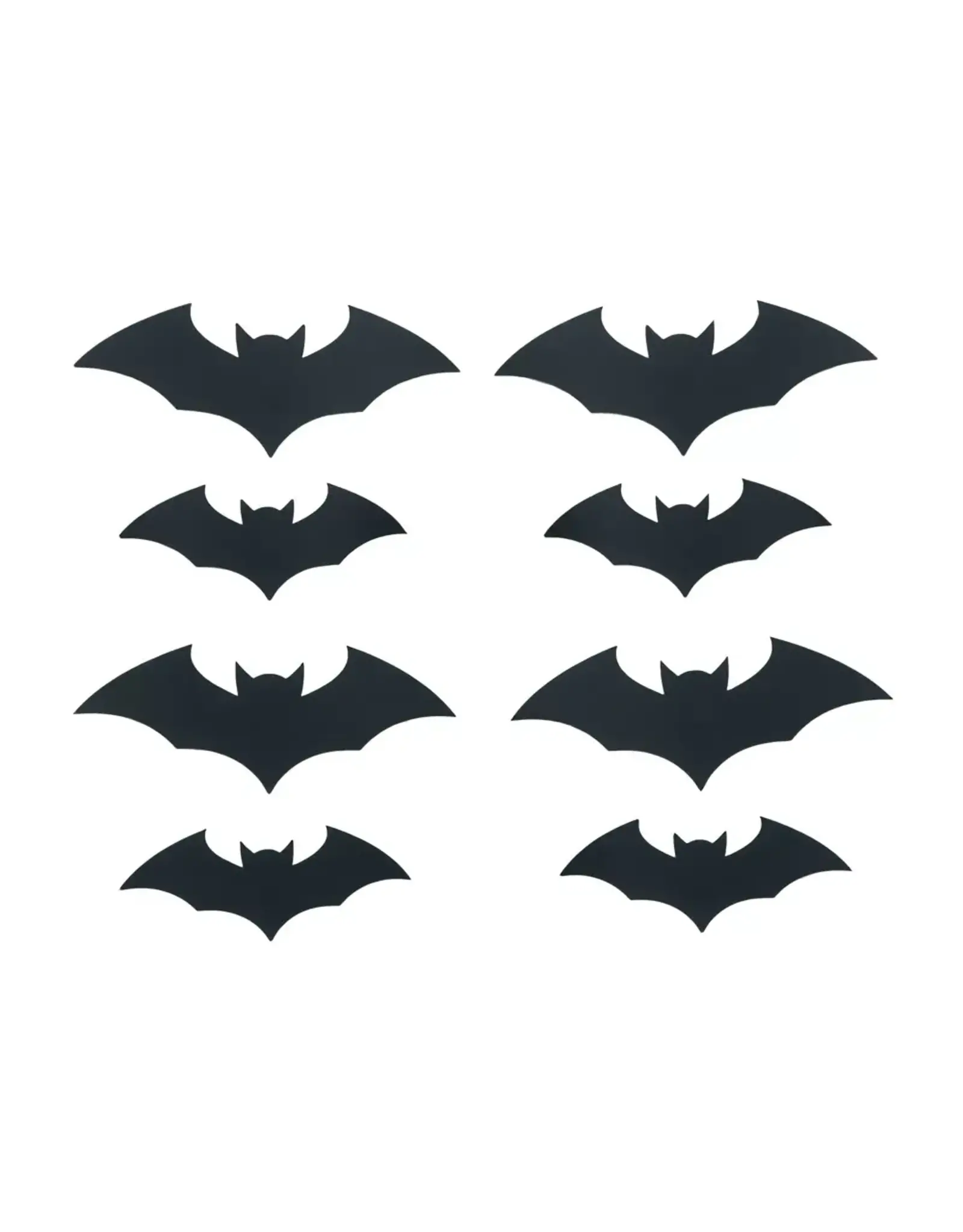 7 x 3, 9 x 4 Paper Bats 16pcs 50447