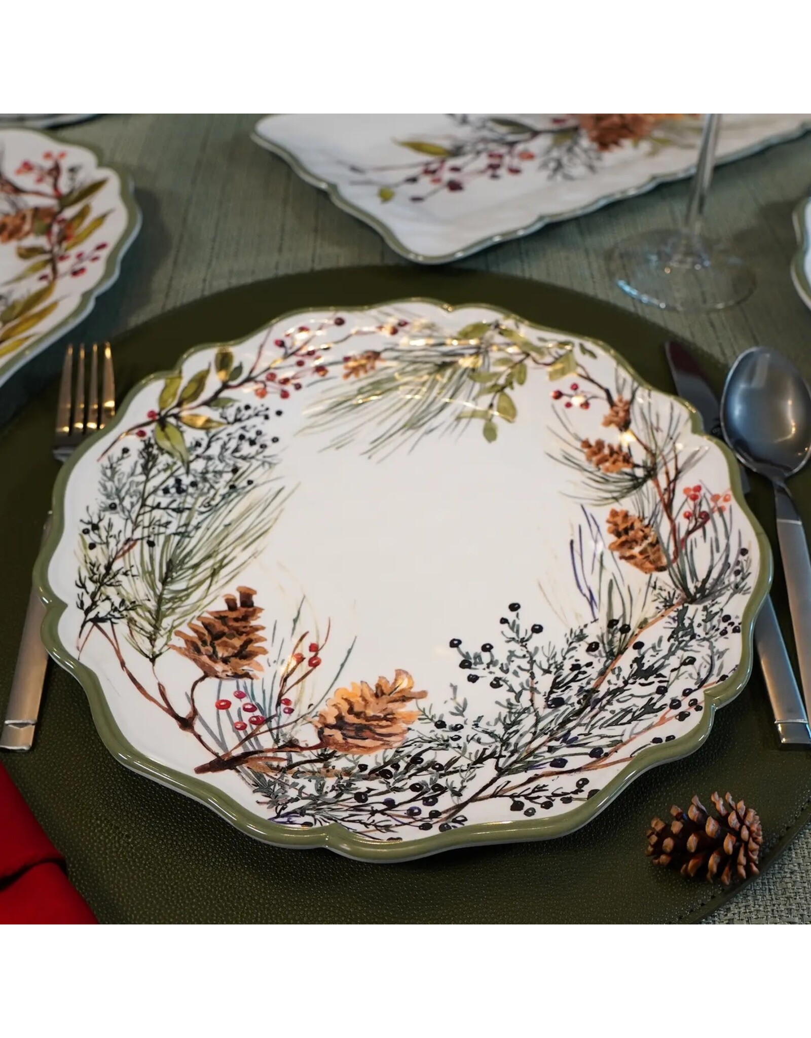 Winters Forest Christmas Dinner Plate 11in 38931