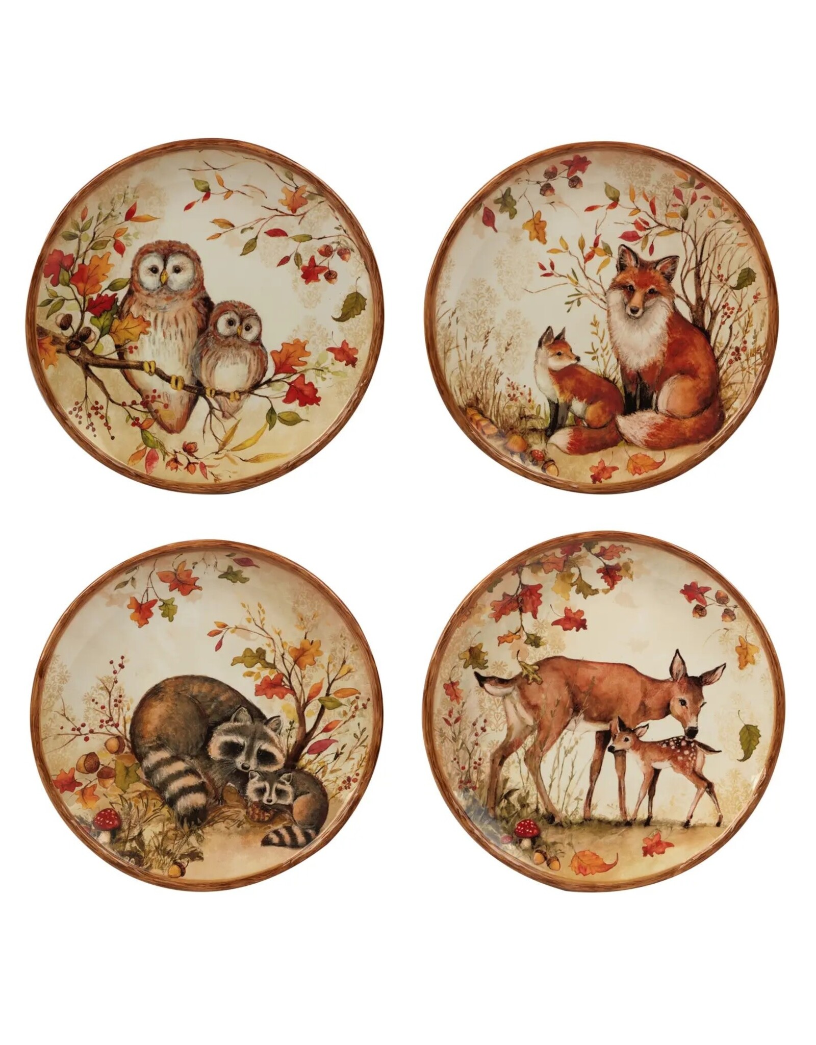 Pine Forest Fall Dinner Plate 10.5" 4 styles 37200