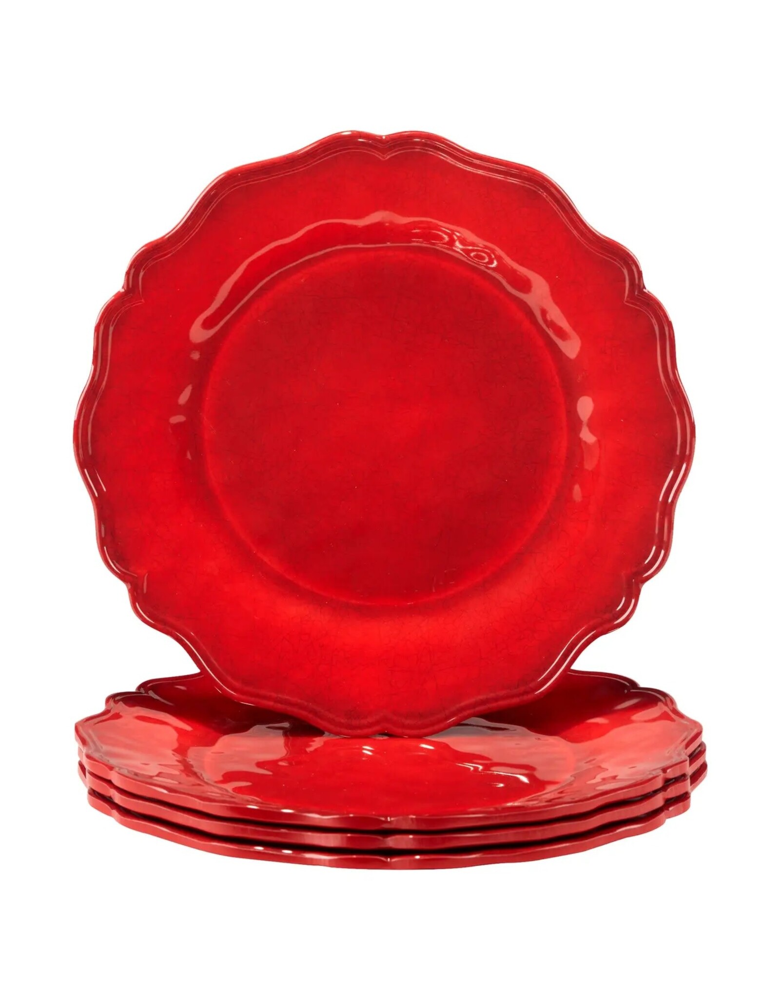 Isabella Red Melamine Dinner Plate 11in 31711