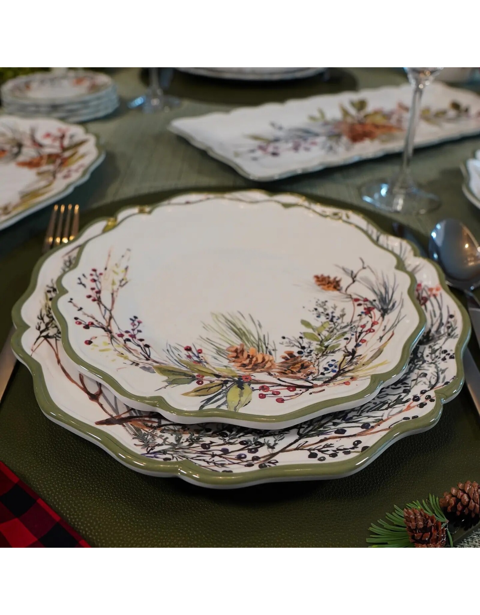 Winters Forest Christmas Salad Plate 9in 38932
