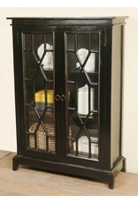 CHE302 Disp Cab 3Shlv Fret Doors 36.2x14.6x52.3"H