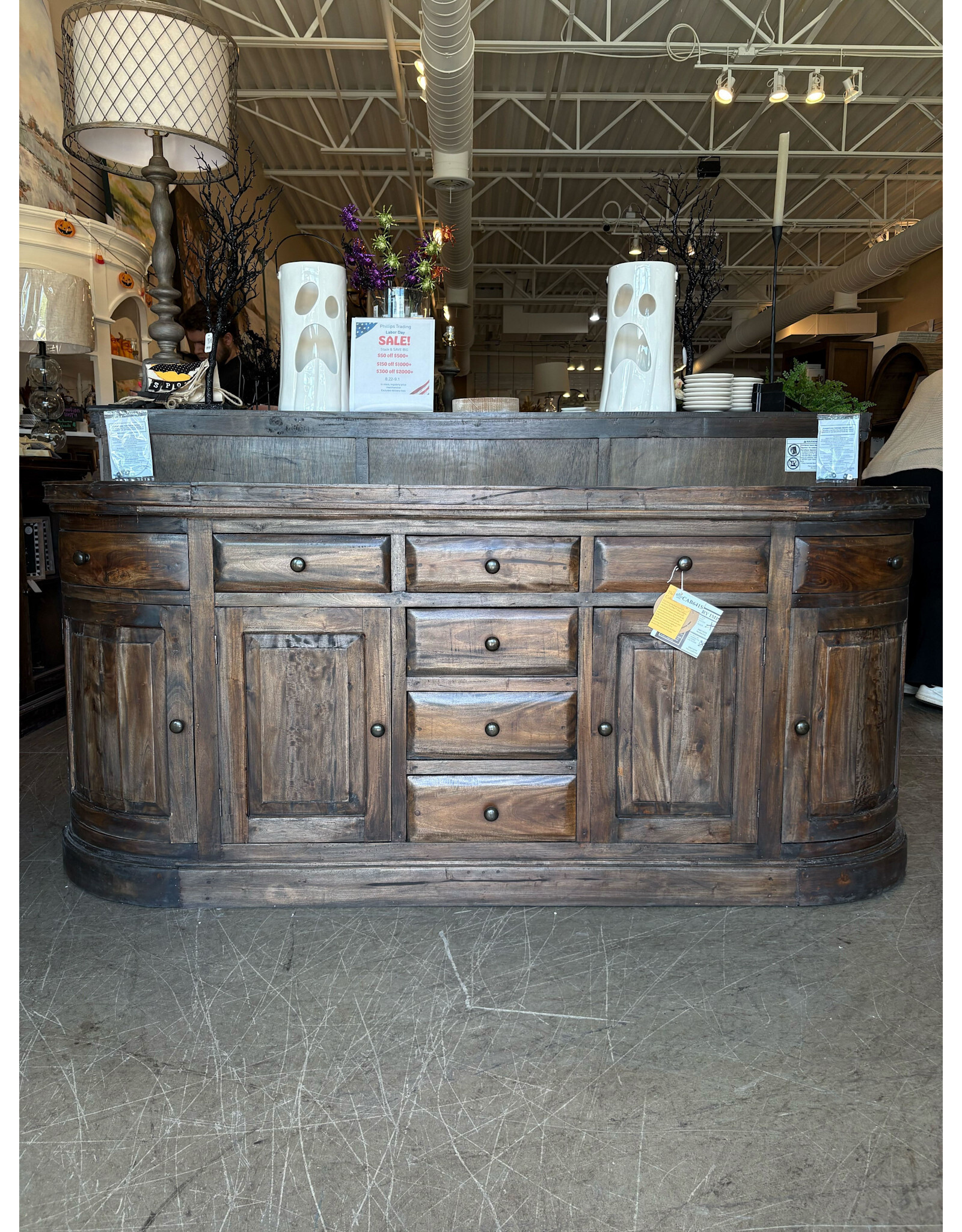 CAB641 Huntsville Credenza 4Doors 8Drw w/RG 81.5x18.8x36.2"H