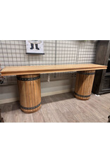 TAB373 Manchester Console Table 2Barrel Legs 85.8x19.6x34.2"H
