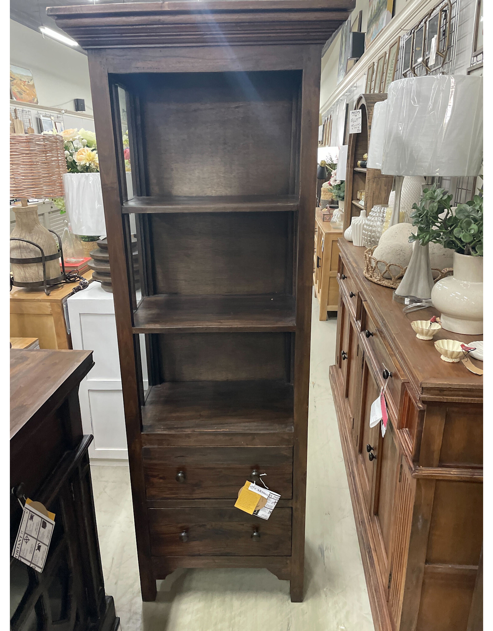 CAB306 Glazed Curio 22 x 14 x72"H