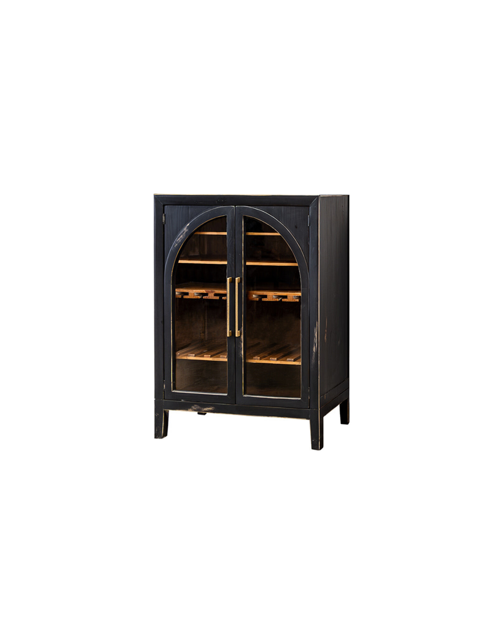 COM 2517 Frisco Glass Dr Console Blk/Caramel Int