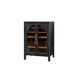 COM 2517 Frisco Glass Dr Console Blk/Caramel Int