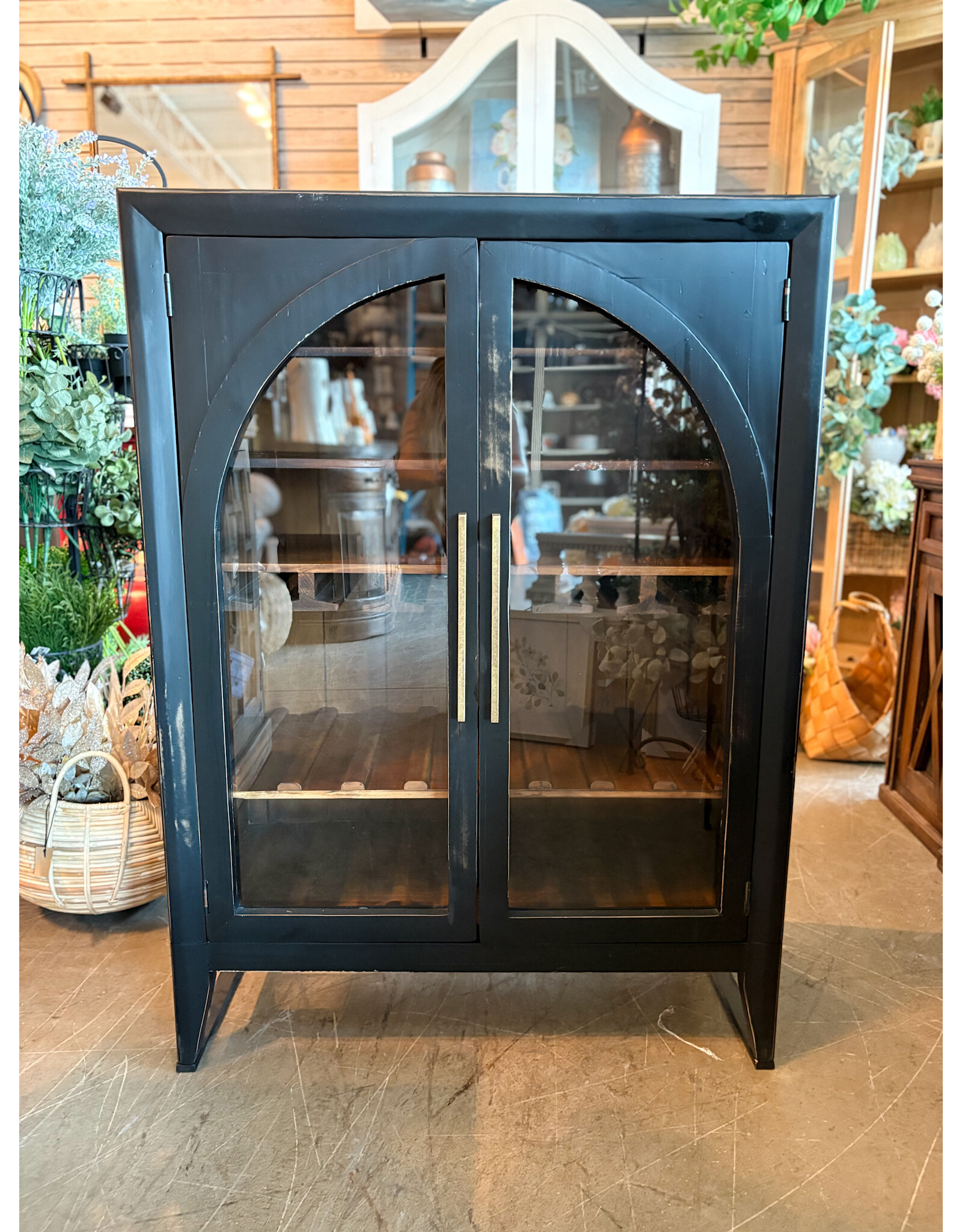 COM 2517 Frisco Glass Dr Console Blk/Caramel Int