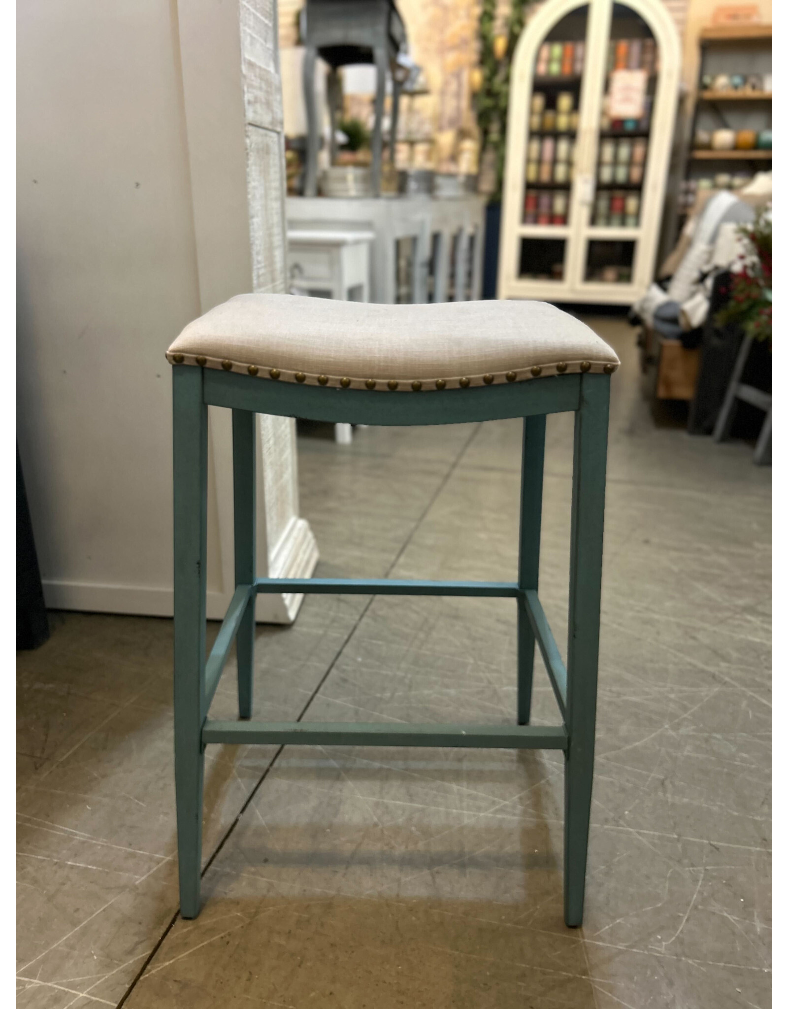 179-B000130-BL Backless Barstool Blue