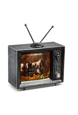 HAUNTED MANOR MUSICAL LIGHTED WATER TV 4400754 9"