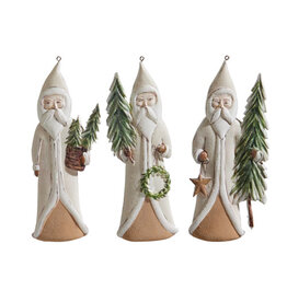 6" Natural Santa with Tree Ornament 4416261