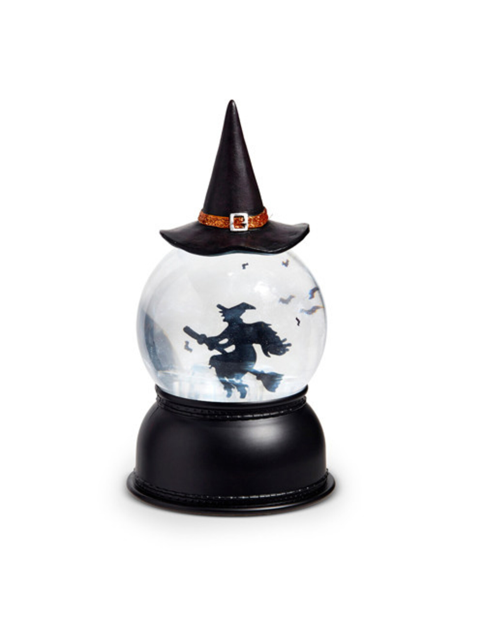 8" Flying Witch Lighted Swirling Bat Globe  4416928