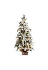 28" Lighted Flocked Pine Tree in Bag 4422670