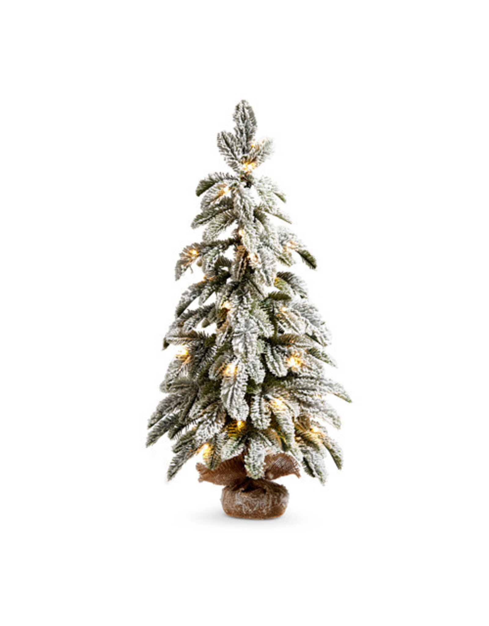 28" Lighted Flocked Pine Tree in Bag 4422670