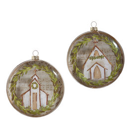 5" Music Sheet Church Disc Ornament 2 styles, each 4424571