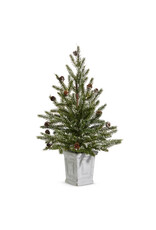 22" Pine Tree in White Container 4424625