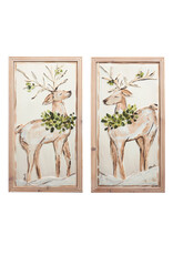 25.25" Deer Stamped Metal Framed Wall Art 2 styles, each 4457254