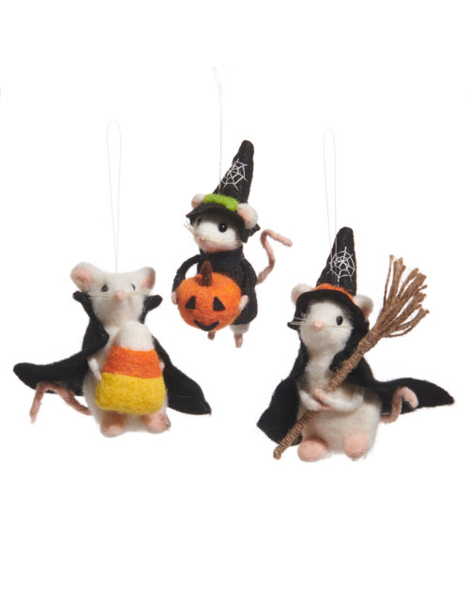 5.5" Halloween Costume Mouse Ornament 3 styles, each  4503559