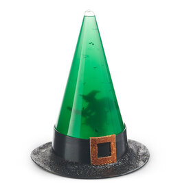 9" LIGHTED SWIRLING BAT GLITTER WATER HAT  4516395