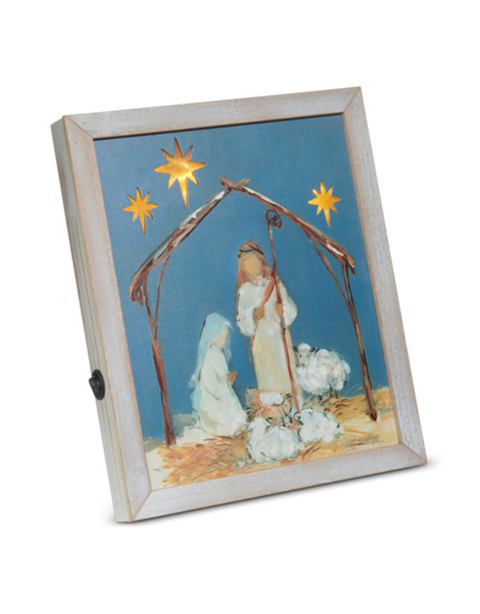 11.75" Holy Night Lighted Framed Print 4516433