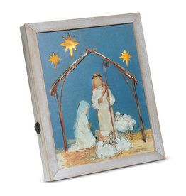 11.75" Holy Night Lighted Framed Print 4516433