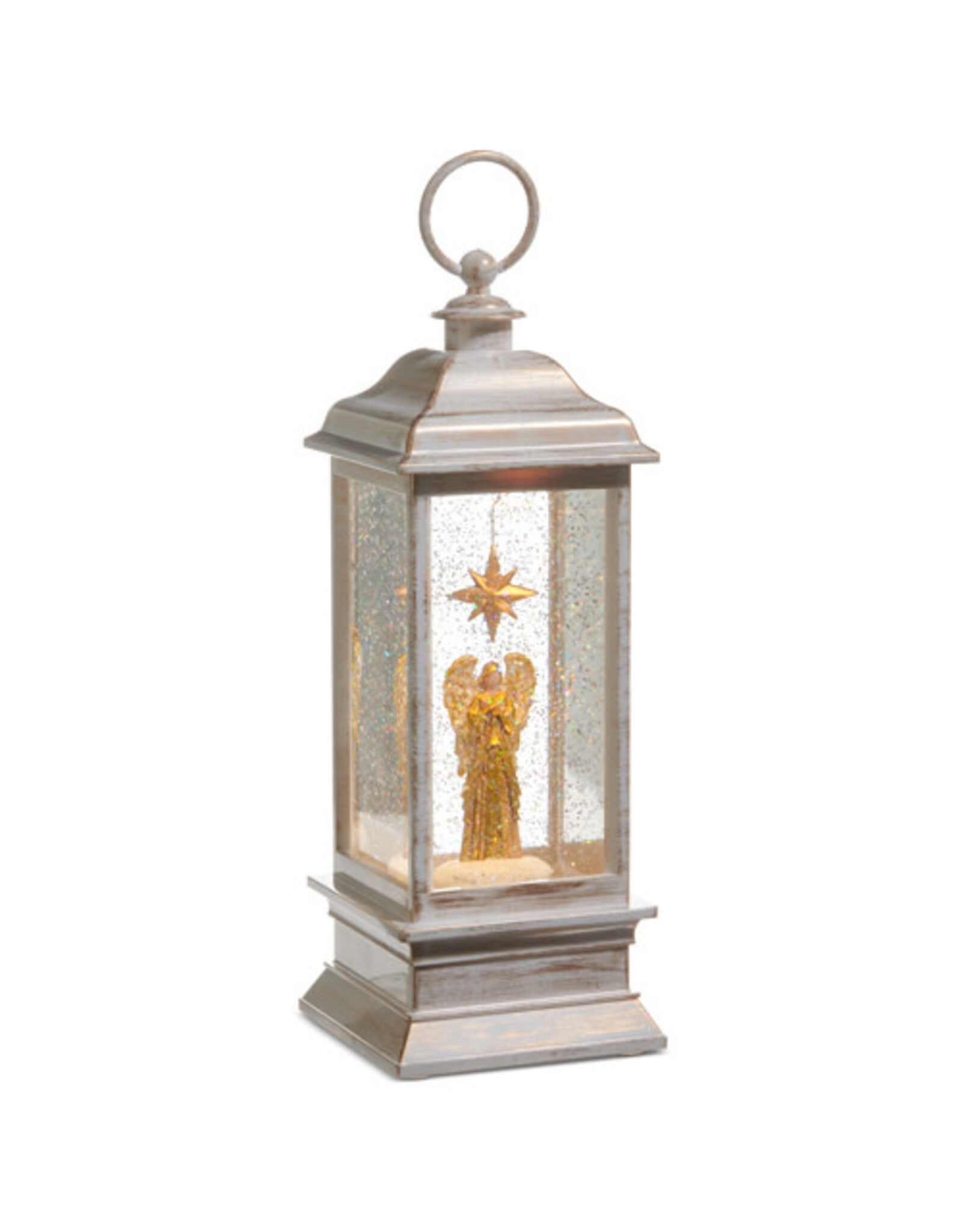 11.5" Golden Angel Animated Lighted Water Lantern 4516923