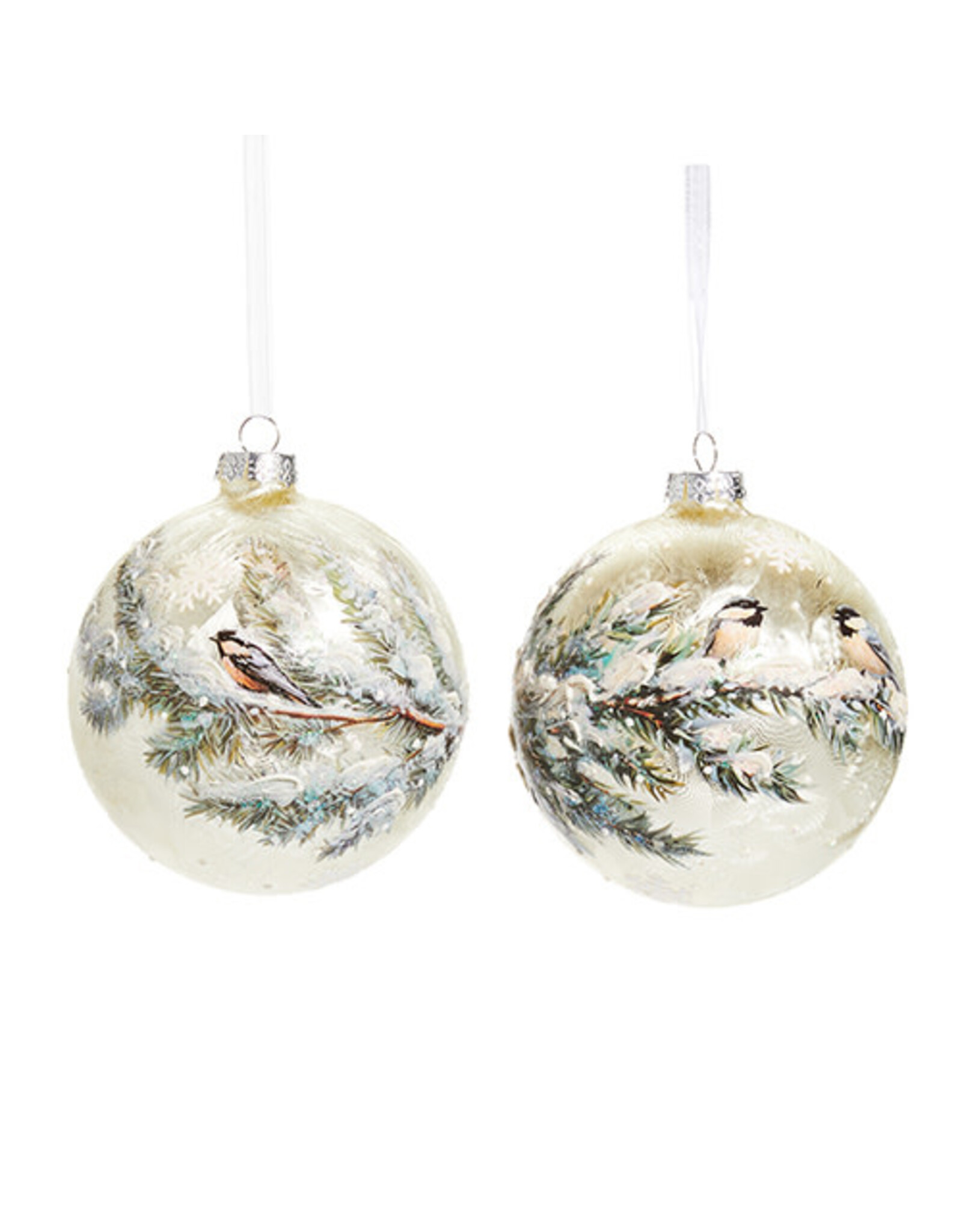 5" Winter Chickadee Ball Ornament  2 styles, each 4524795