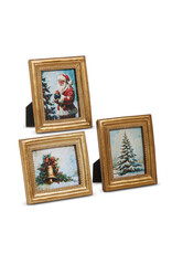 6" Winter Holiday Scene Framed Art 3 styles, each 4536654