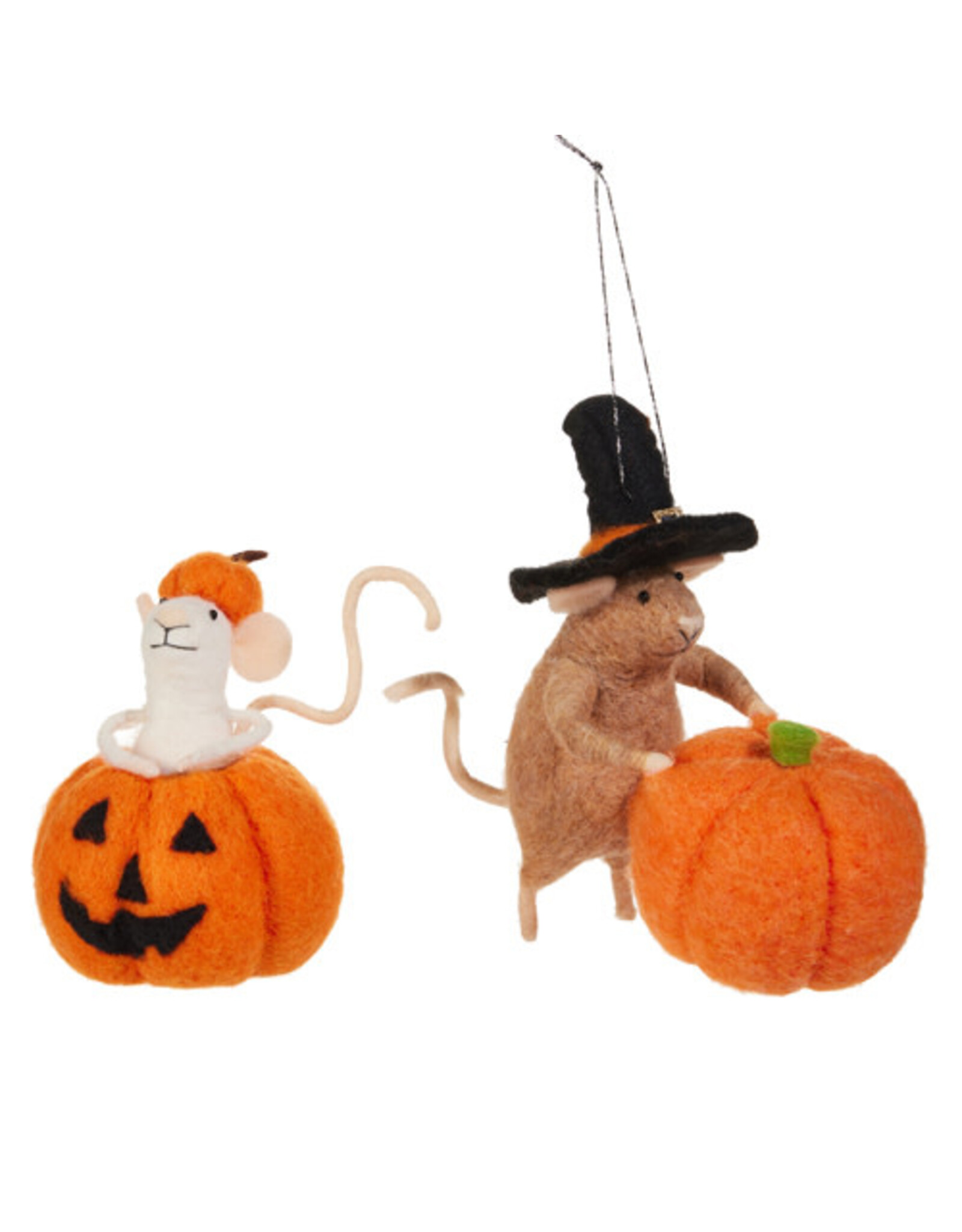 6" Felt Mouse with Pumpkins 2 styles , each  4539051
