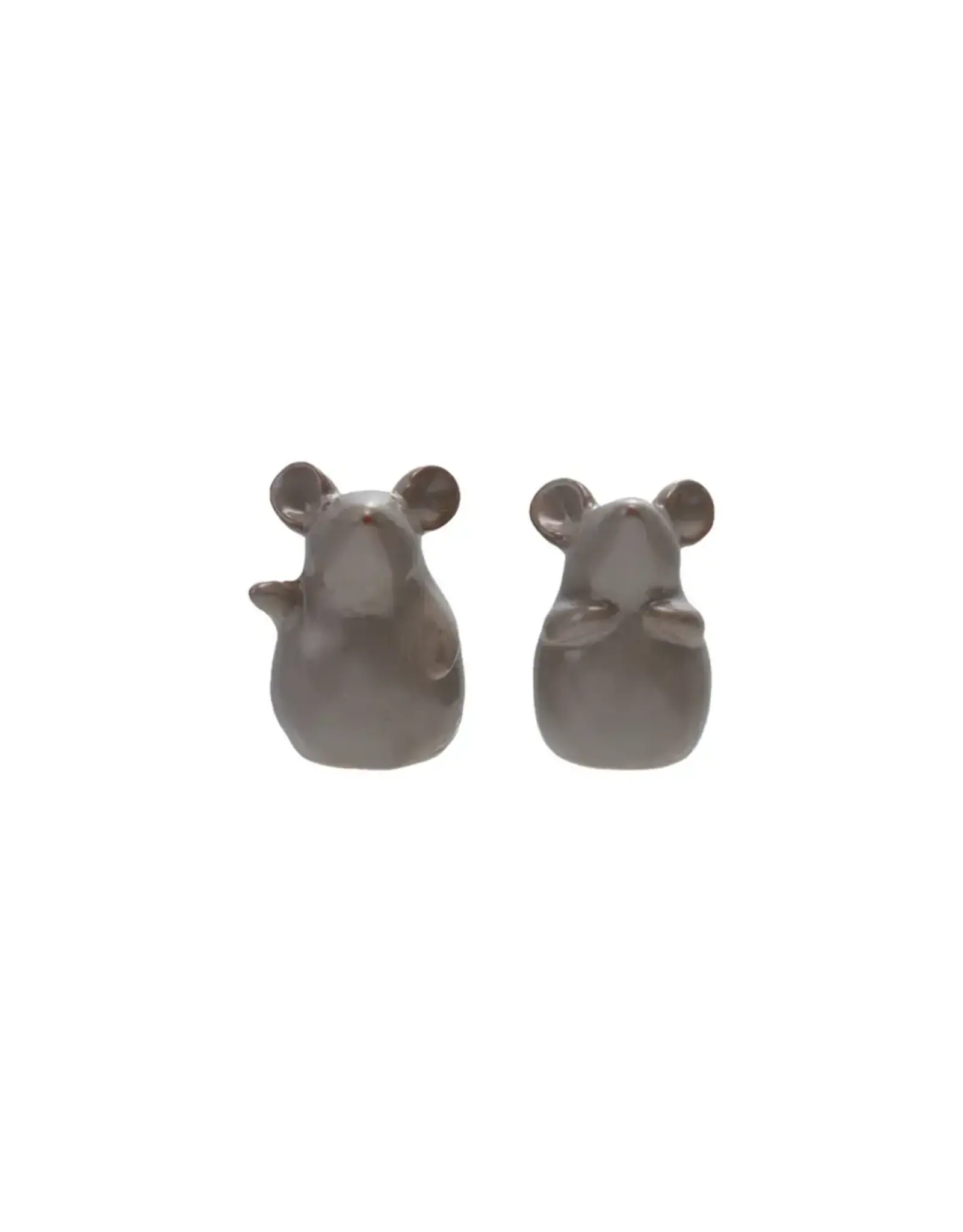 Stoneware Mouse, Reactive Glaze, 2 Styles, each DG0523A