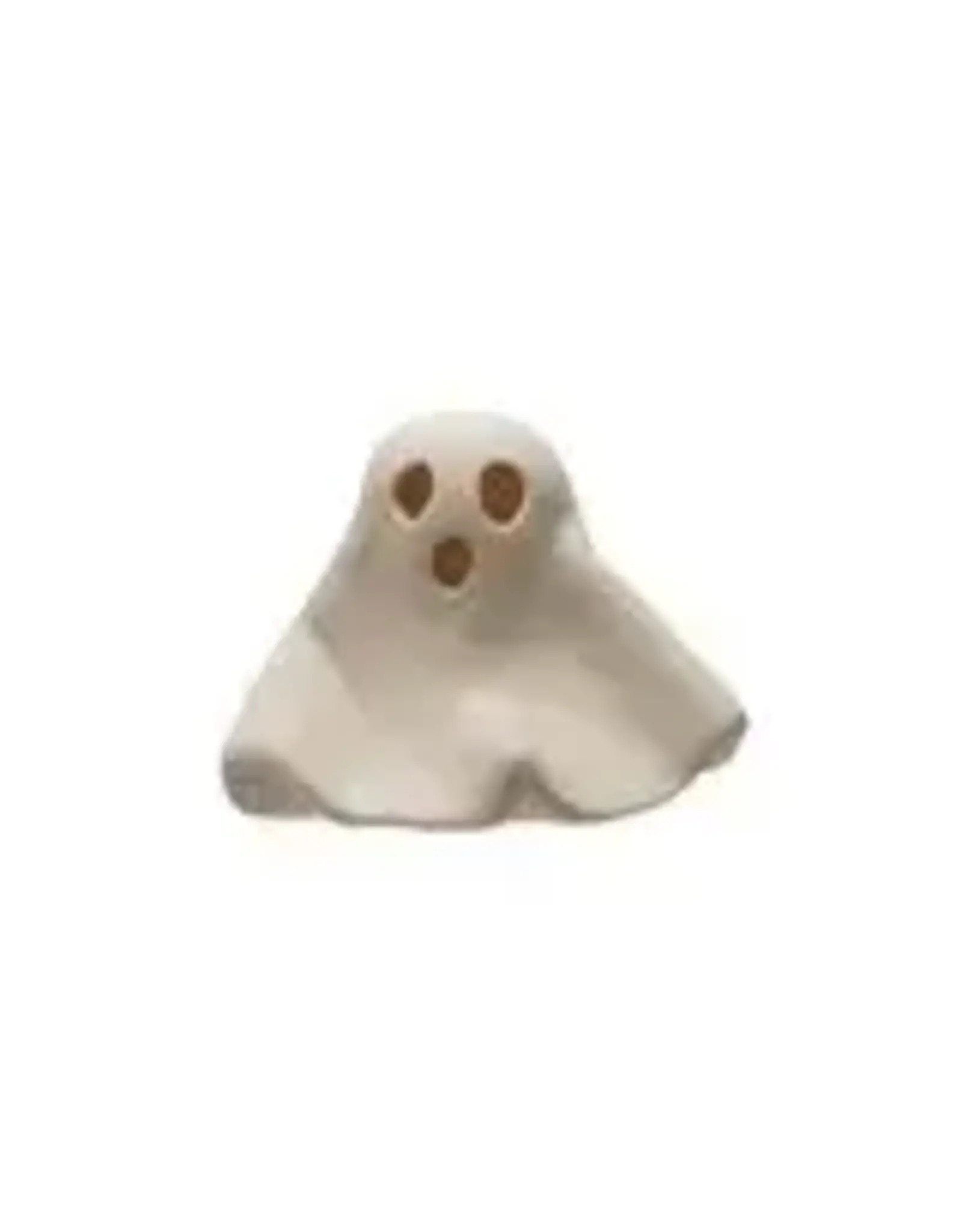 Stoneware Bisque Ghost with LED Light, White HX1940