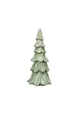 Handmade Stoneware Tree, Reactive Glaze, Green XS5338